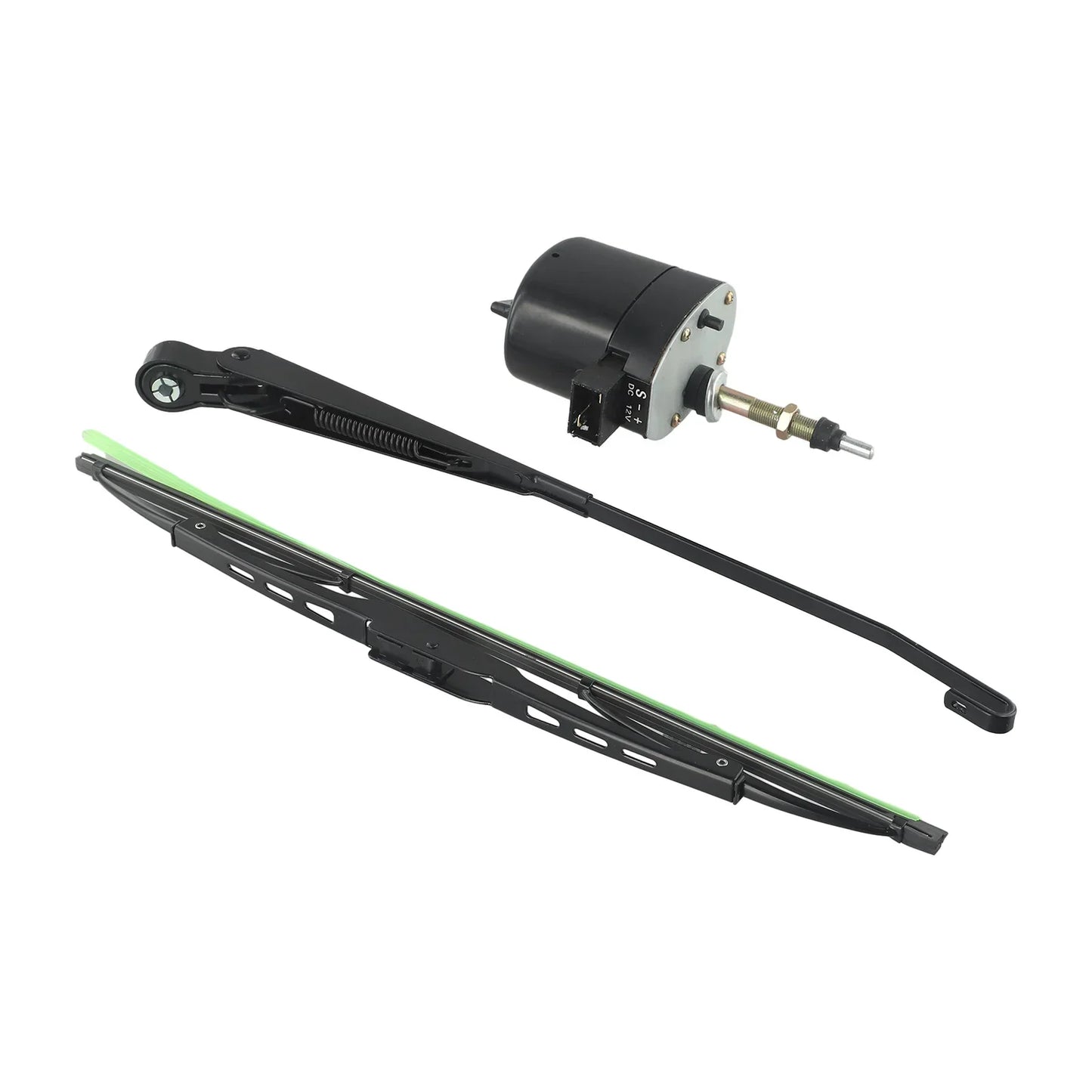 1 set 12V WindsHield ruitenwissermotor 105° blad voor tractor, boot, camper, auto-accessoires