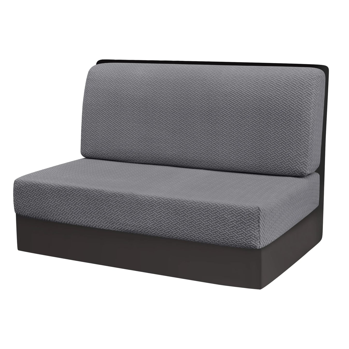 2Pcs RV Dinette Sofa Covers Solid Color Elastic Protective