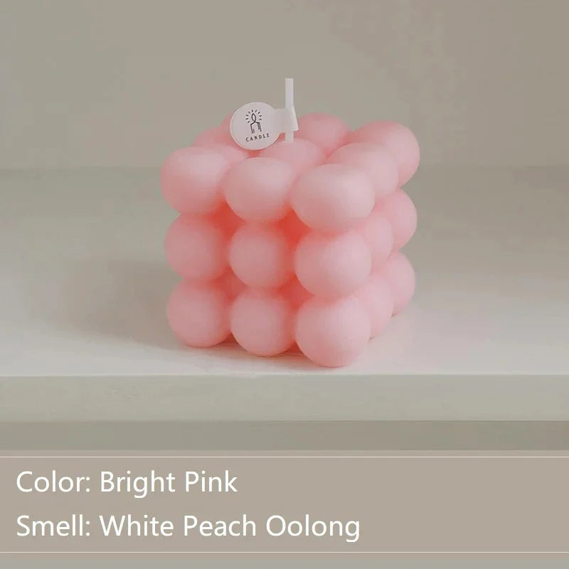 Ins Bubble Cube Shaped Candle Handmade