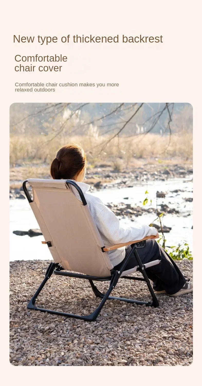 Angle Adjustable Camping Chair with Detachable