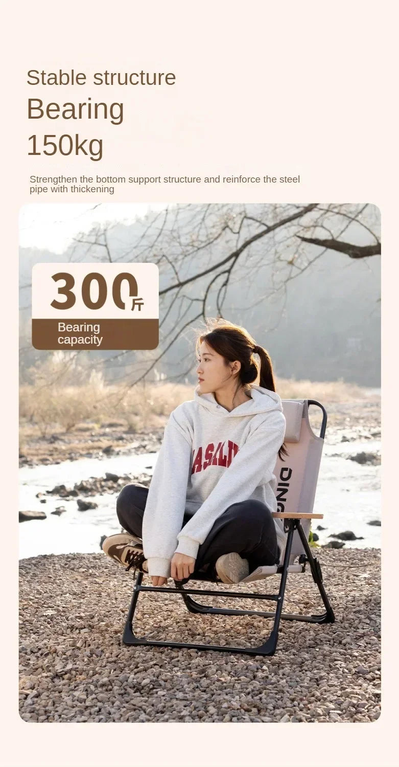 Angle Adjustable Camping Chair with Detachable