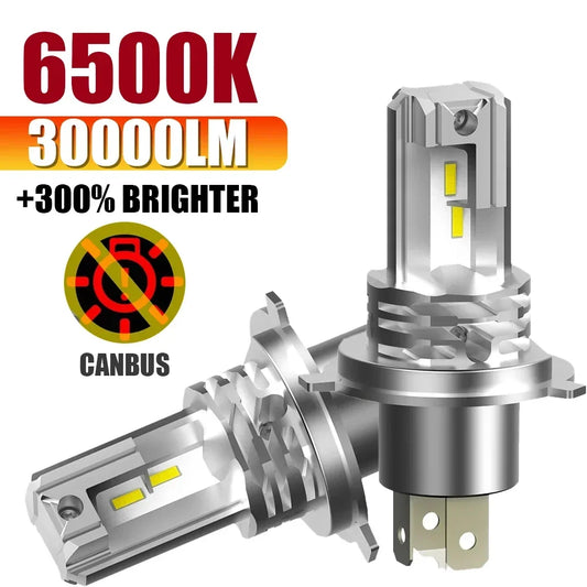 2pcs 30000LM LED H4 H7 9003 LED Canbus