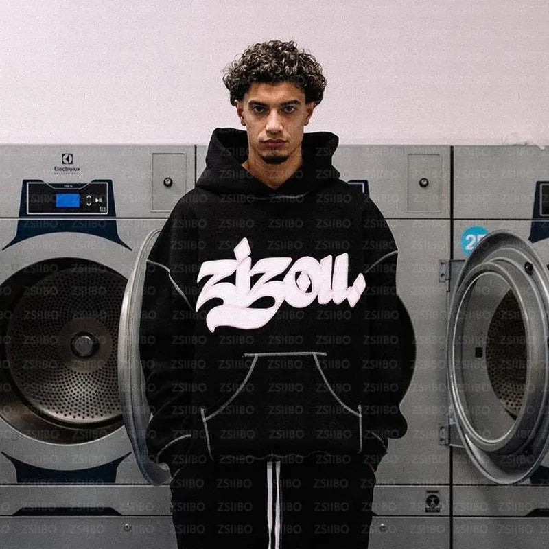 Hoodie Letter Print goth