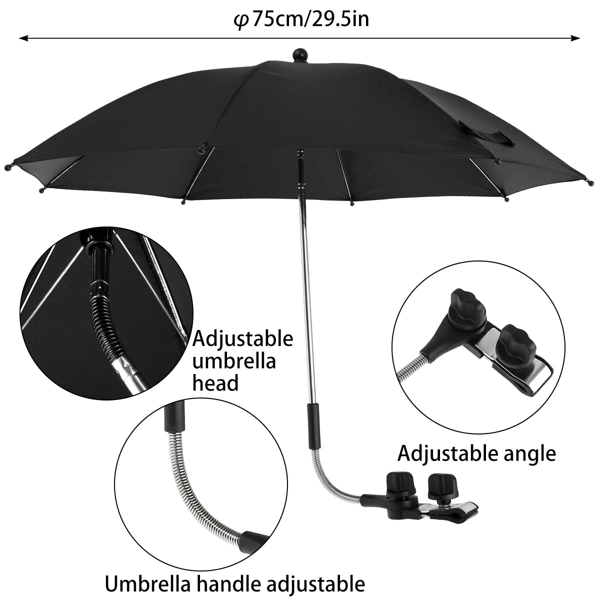 Beach Umbrella Adjustable Shade Umbrella Outdoor