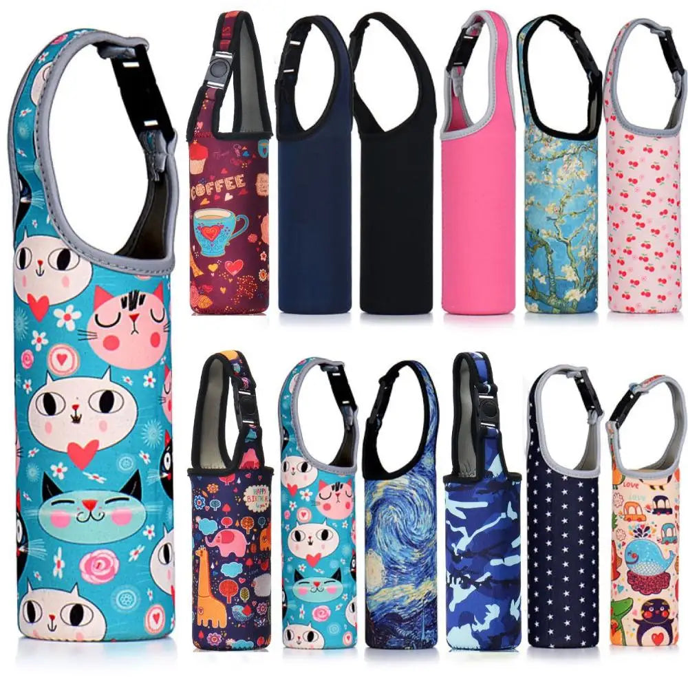 1Pcs Sport Water Bottle Cover Case with Shoulder