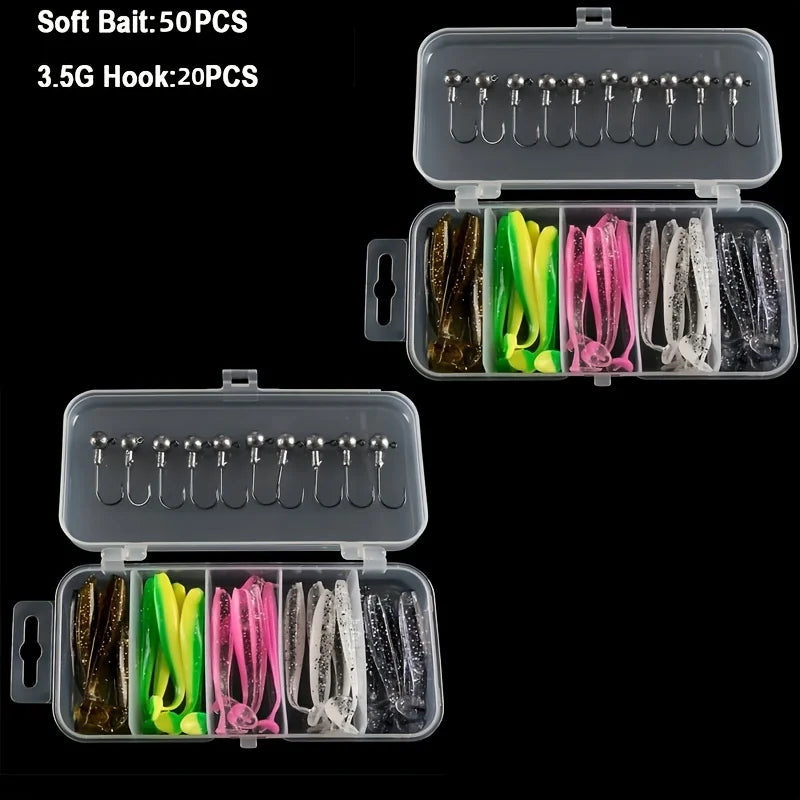 Set of 35 soft bait fishing lures