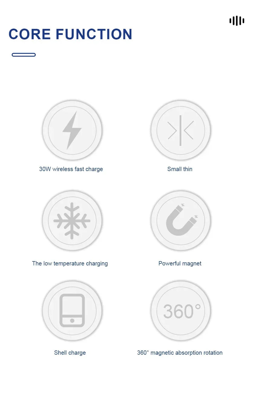 30W Magnetic Chargers Fast Wireless Charger
