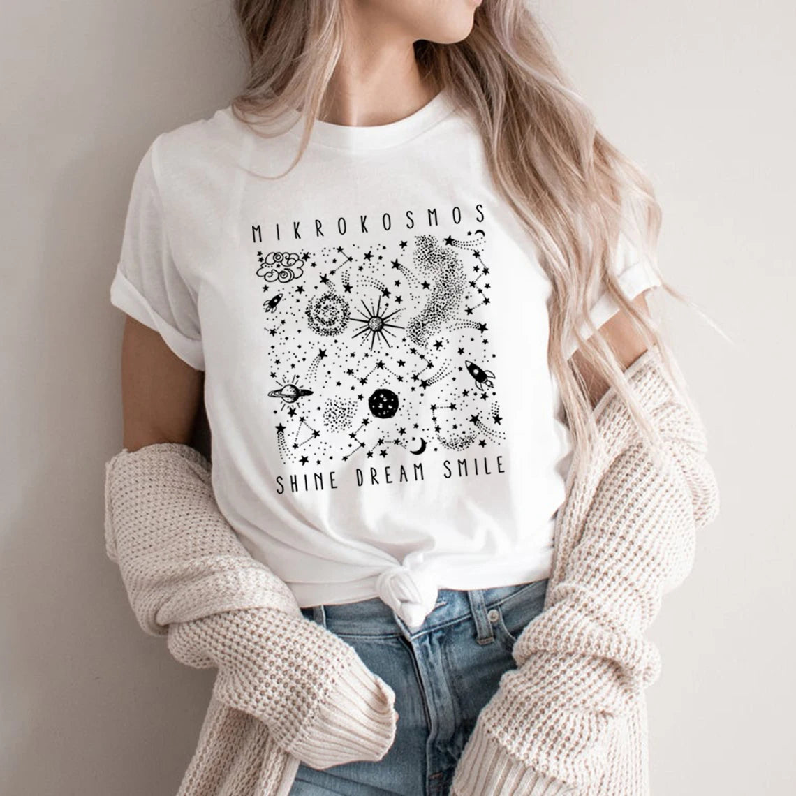 Mikrokosmos Graphic T Shirts Shine Dream Smile Tee Twinkling
