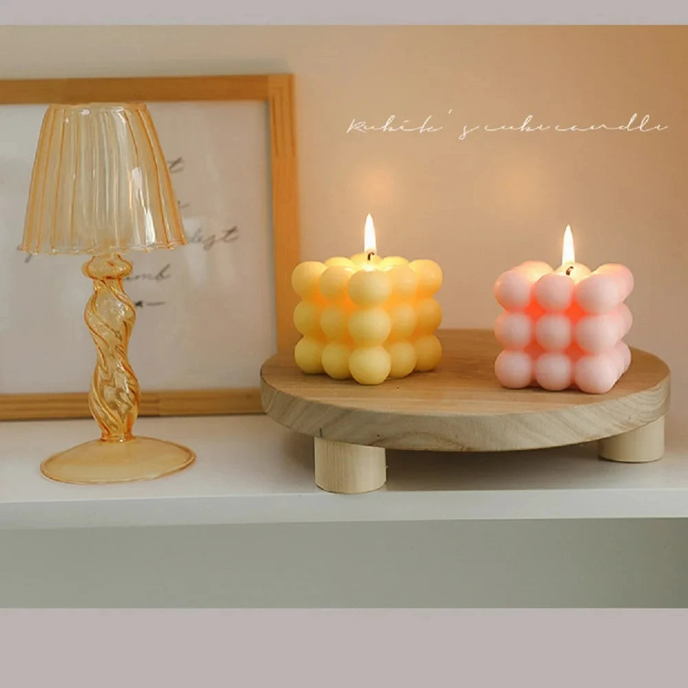 Ins Bubble Cube Shaped Candle Handmade