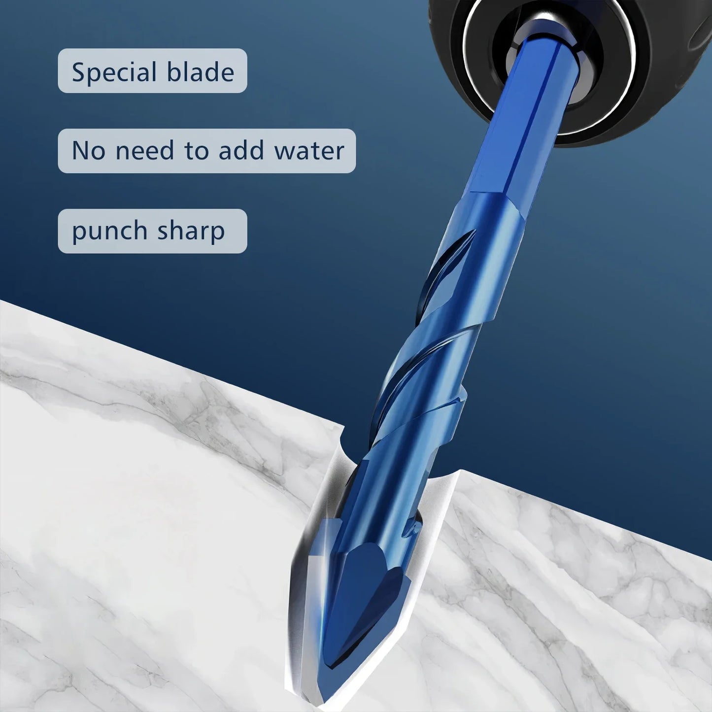 Masonry Concrete Spiral Drill Bit Eccentric for Glass Ceramic