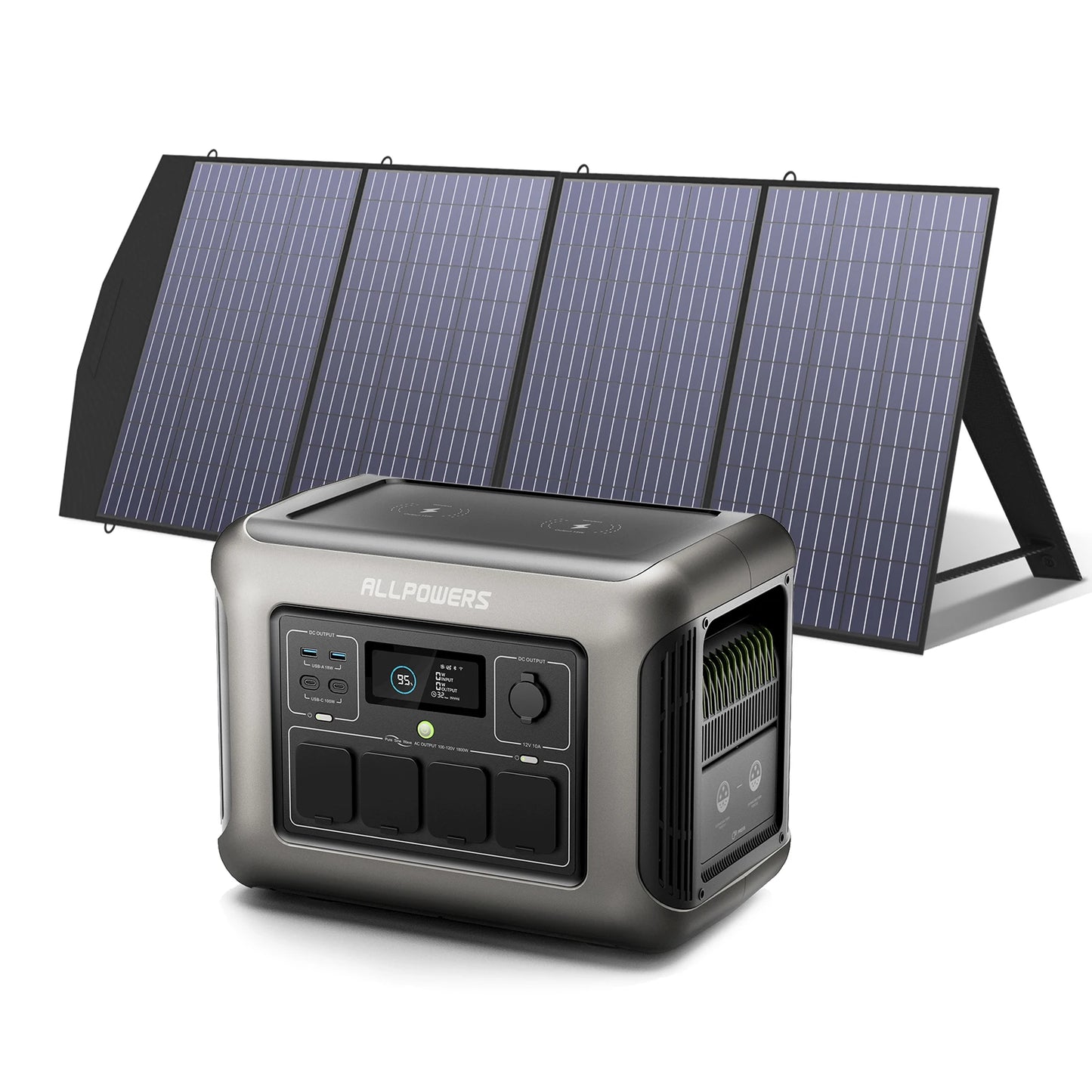 ALLPOWERS R1500 Portable Power Station with 100W/200W Solar Panel