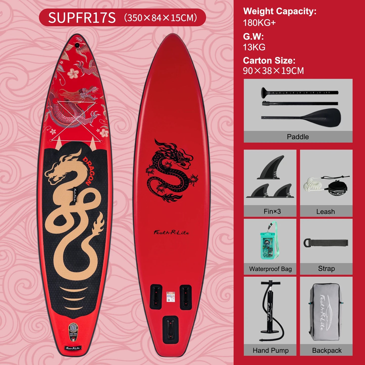 FunWater 11' Sup Board Inflatable Surfboard Stand Up Paddle Board