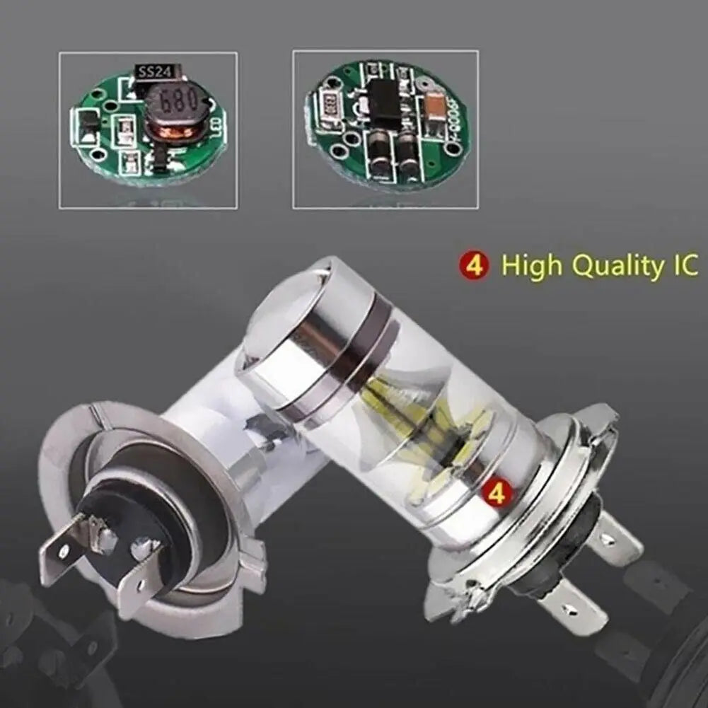 2Pcs Super Bright 100W H7 H4 LED Headlight