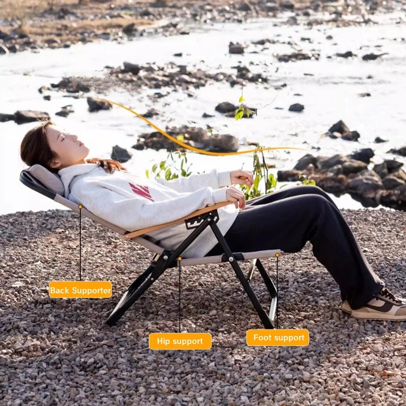 Angle Adjustable Camping Chair with Detachable