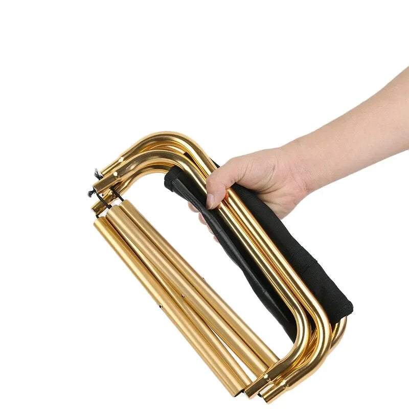 Outdoor Camping Chair Golden Aluminum Alloy