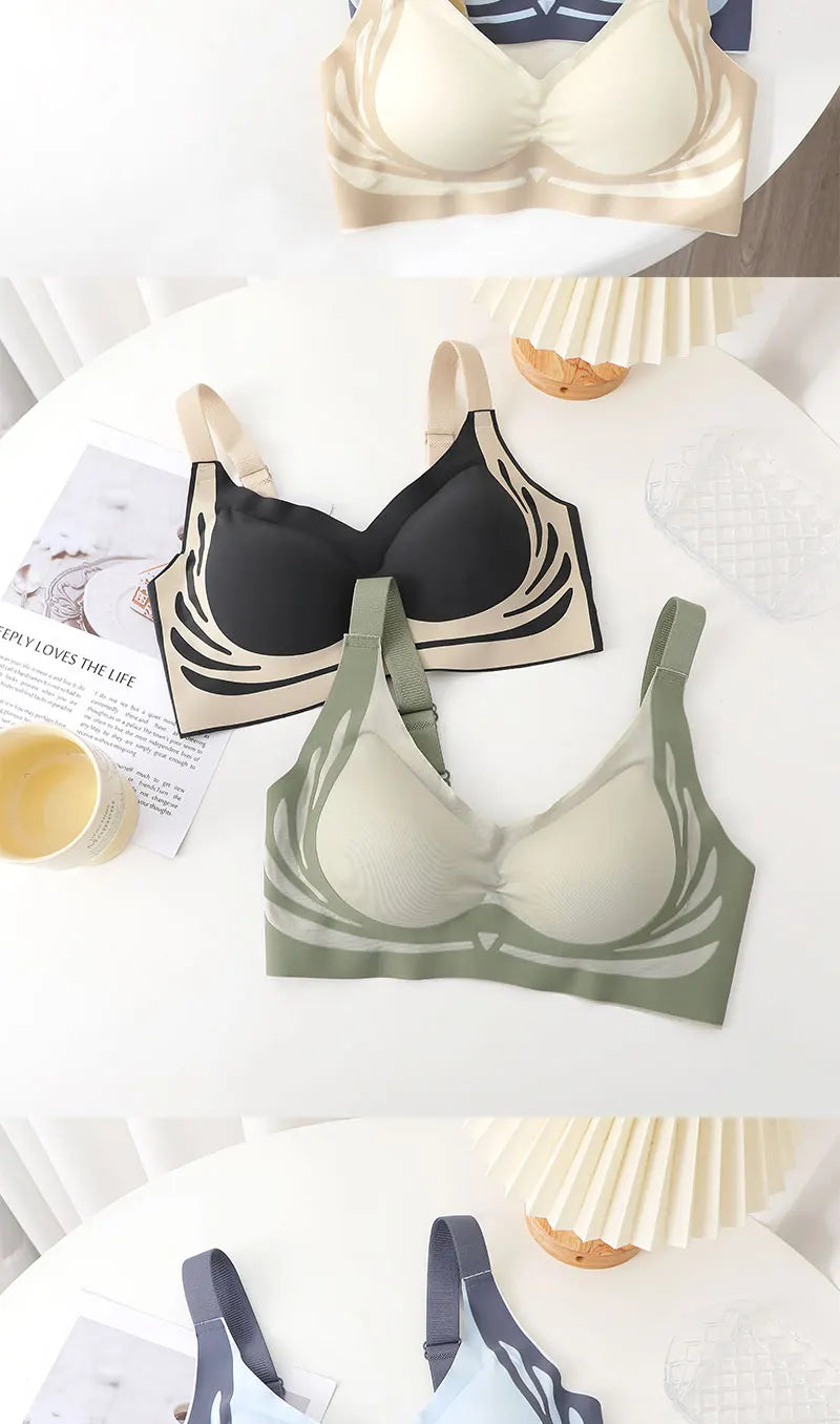 FINETOO Super Gather Draadloze Push-up BH Voor Dames