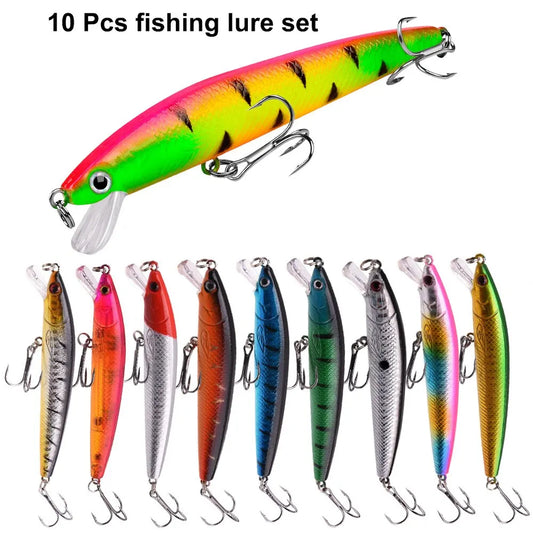 10 Pcs Fishing Lure Set Mini Fishing
