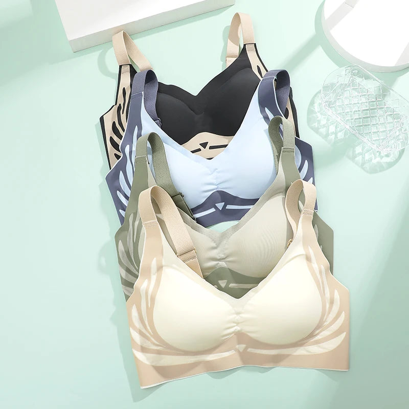 FINETOO Super Gather Draadloze Push-up BH Voor Dames