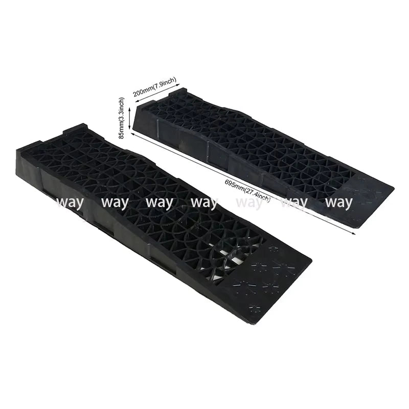 2pcs 5000KG Capacity Heavy Duty Car Ramps 70cm Plastic Portable