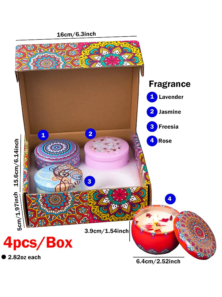 4Pcs/Box Scented Candle Set Gift Islamic