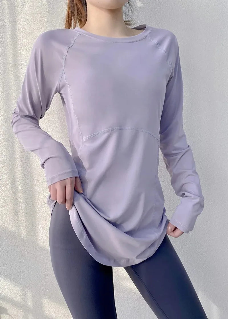 Yogakleding met lange mouwen voor dames  Sportkleding