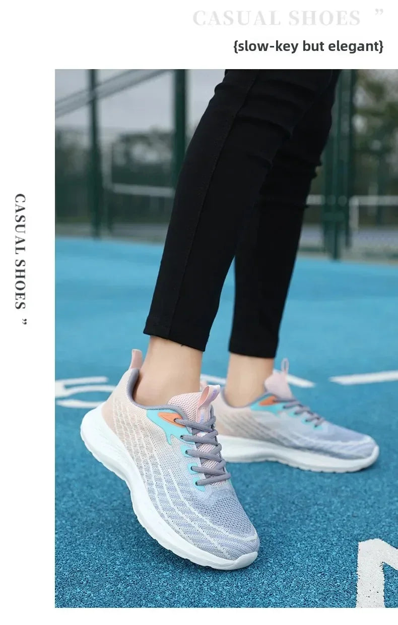 Women's Sports Shoes Spring 2025 New Knitted Casual Fashionable