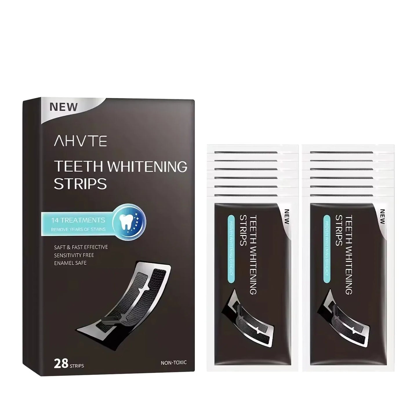 Tandenbleekstrips, 28 geactiveerde bleekstrips met bleekmiddelen