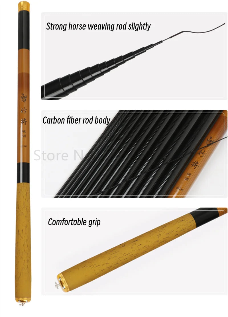 Telescopic Fishing Rod Ultralight Super Hard Carbon Fiber