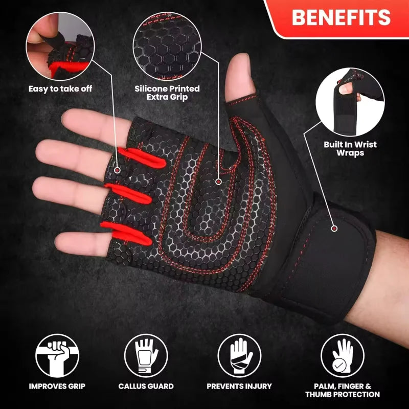 Cycling Gloves Gloves Half Finger Gloves Anti-Slip Shock-Absorbing