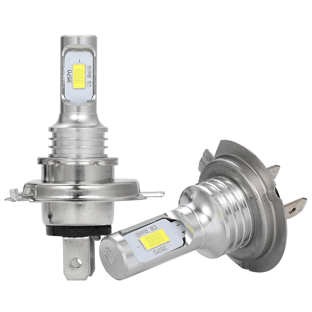 2Pcs H7 H4 Led Super Bright CSP Car Fog Light Bulbs