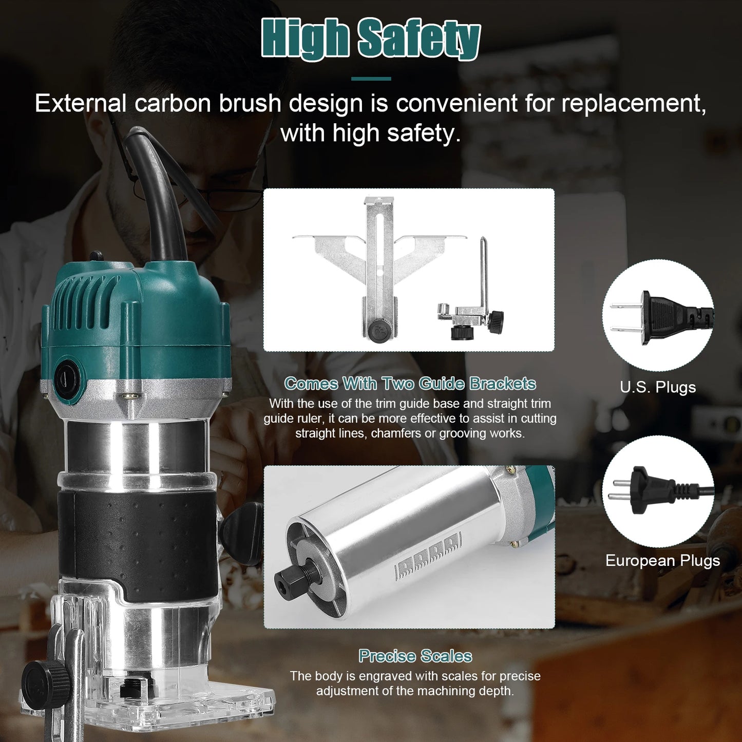 Woodworking Electric Trimmer Multifunctional