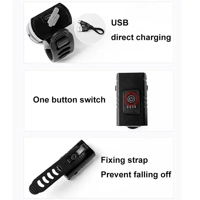 Cycling Light Super Bright Bicycle Front Light Rechargeable