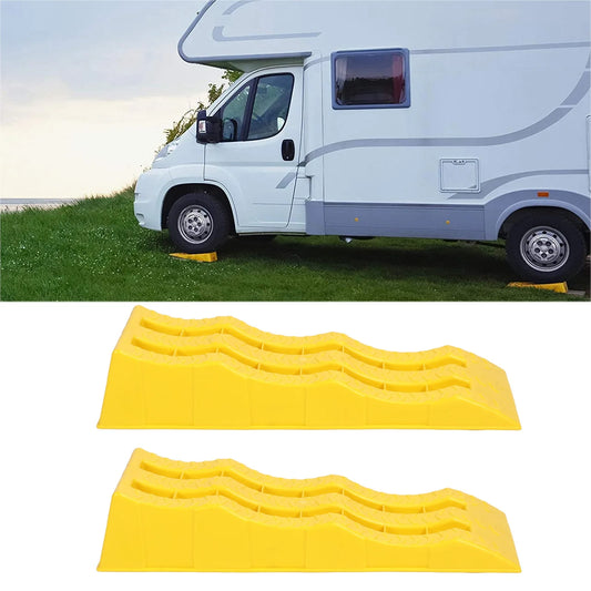 2pcs RV Leveling Ramps 3 Stage Wheel Pad Heavy Duty Wheel