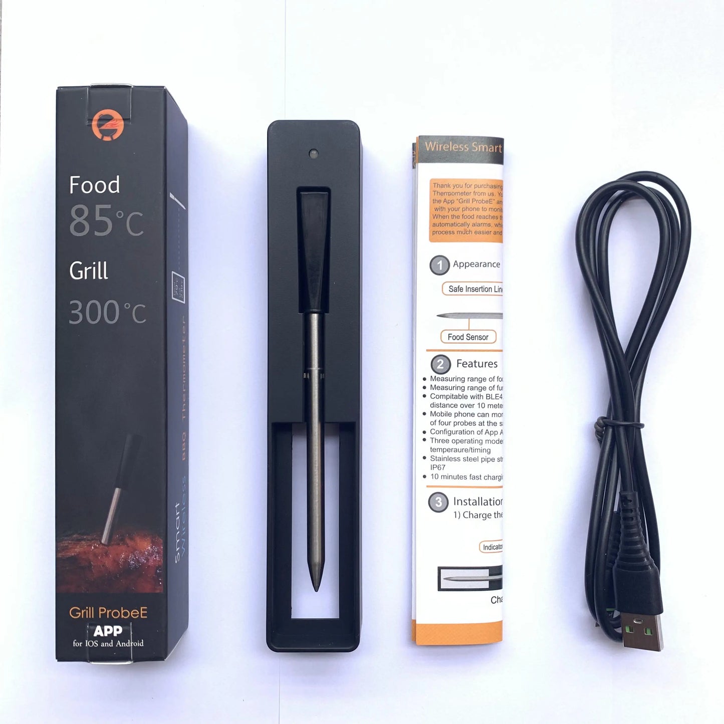 Vlees Voedsel Steak Thermometer Draadloos Digitaal
