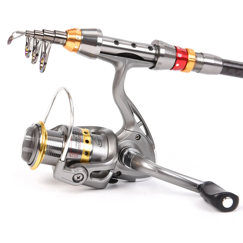 Lixada Telescopic Fishing Rod and Reel Combo