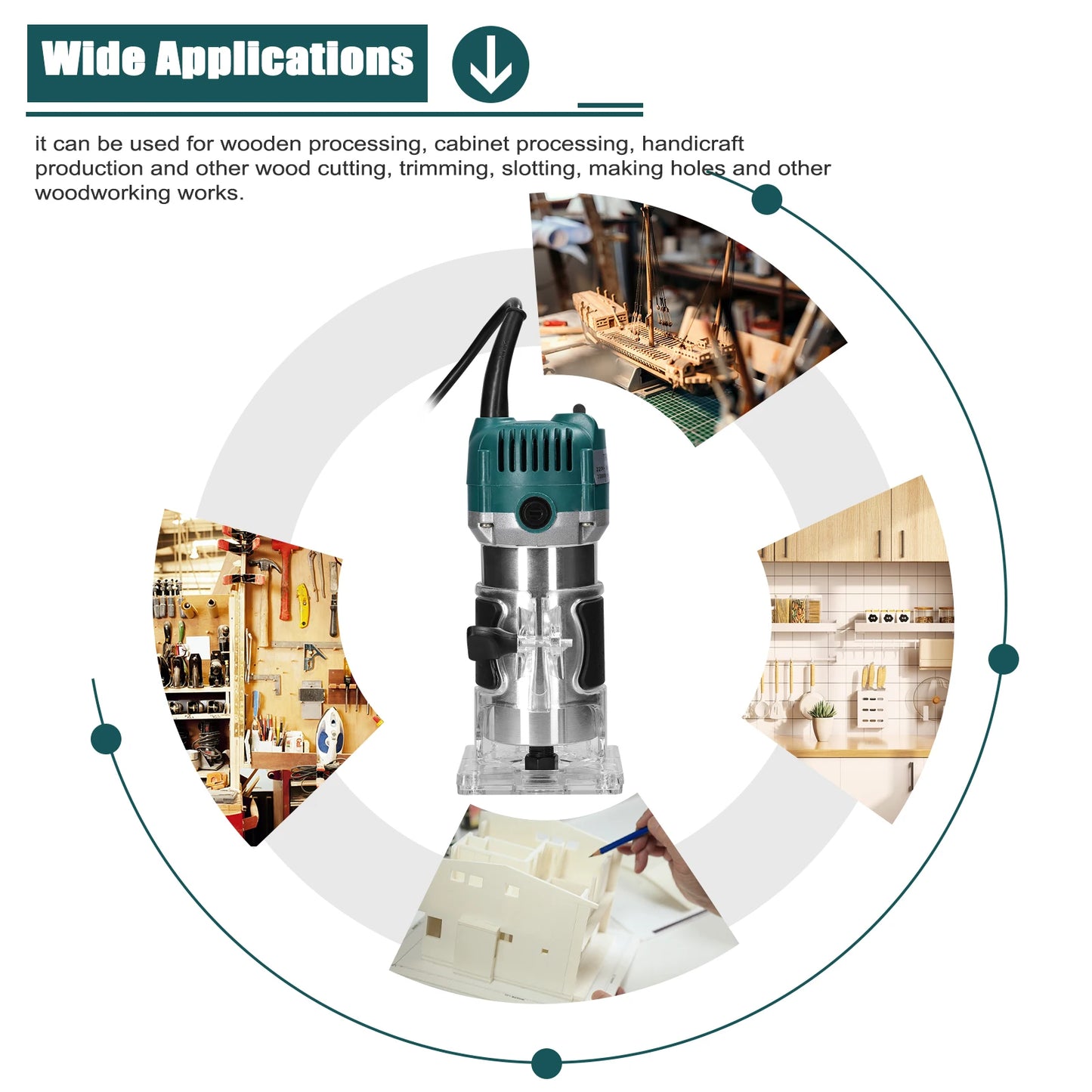 Woodworking Electric Trimmer Multifunctional