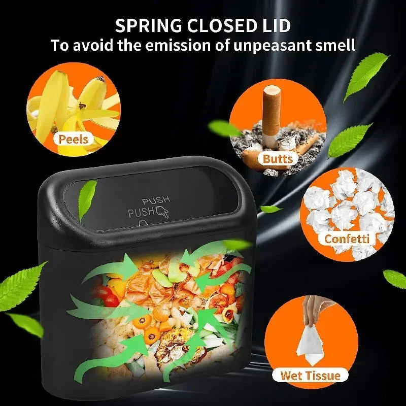 Car Trash Can (with Lid) Contains 60 (300) Garbage Bags,