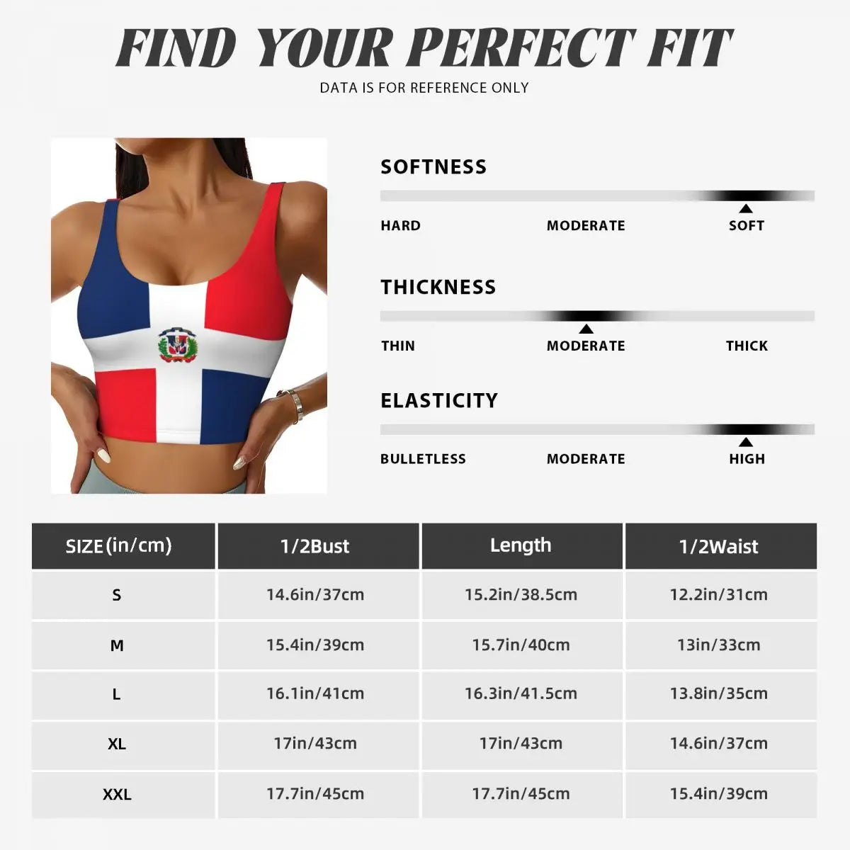 Women Sexy Sports Vest Dominica Flag Female