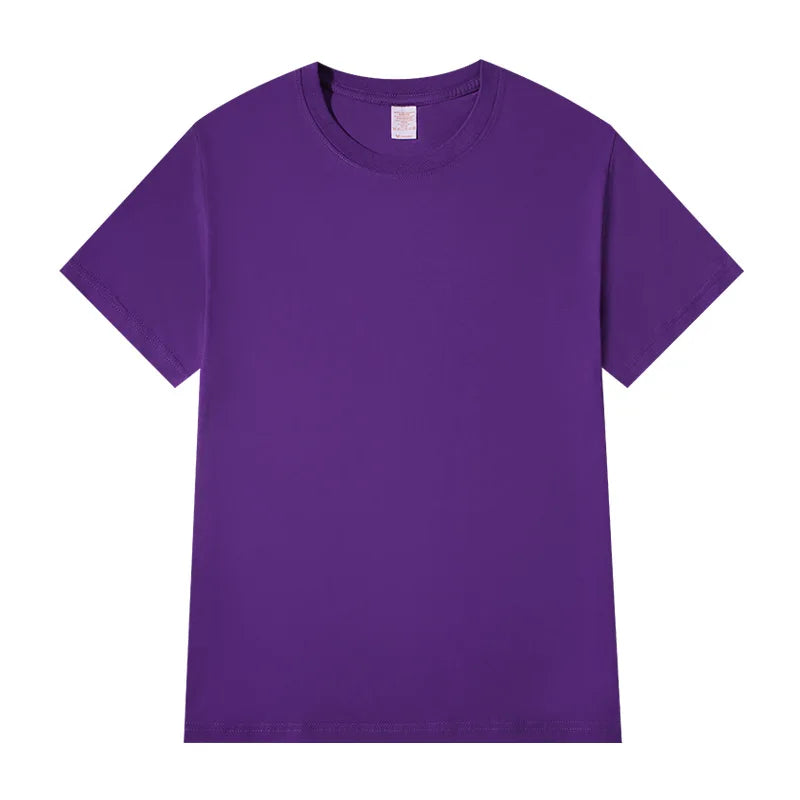 Women T-shirts 2025 Tops Solid Short Sleeve Loose O-neck