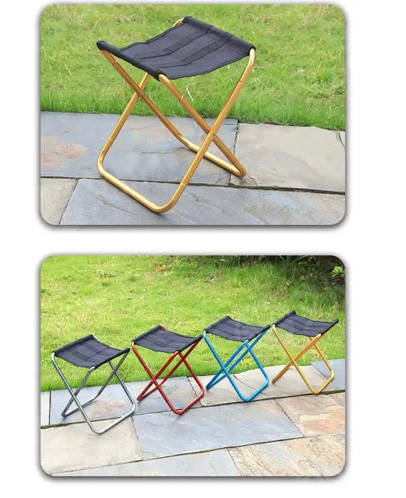 Outdoor Camping Chair Golden Aluminum Alloy Folding Chair