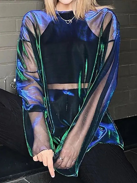 See Through T Shirts For Women Y2k Clothes Sexy Crop