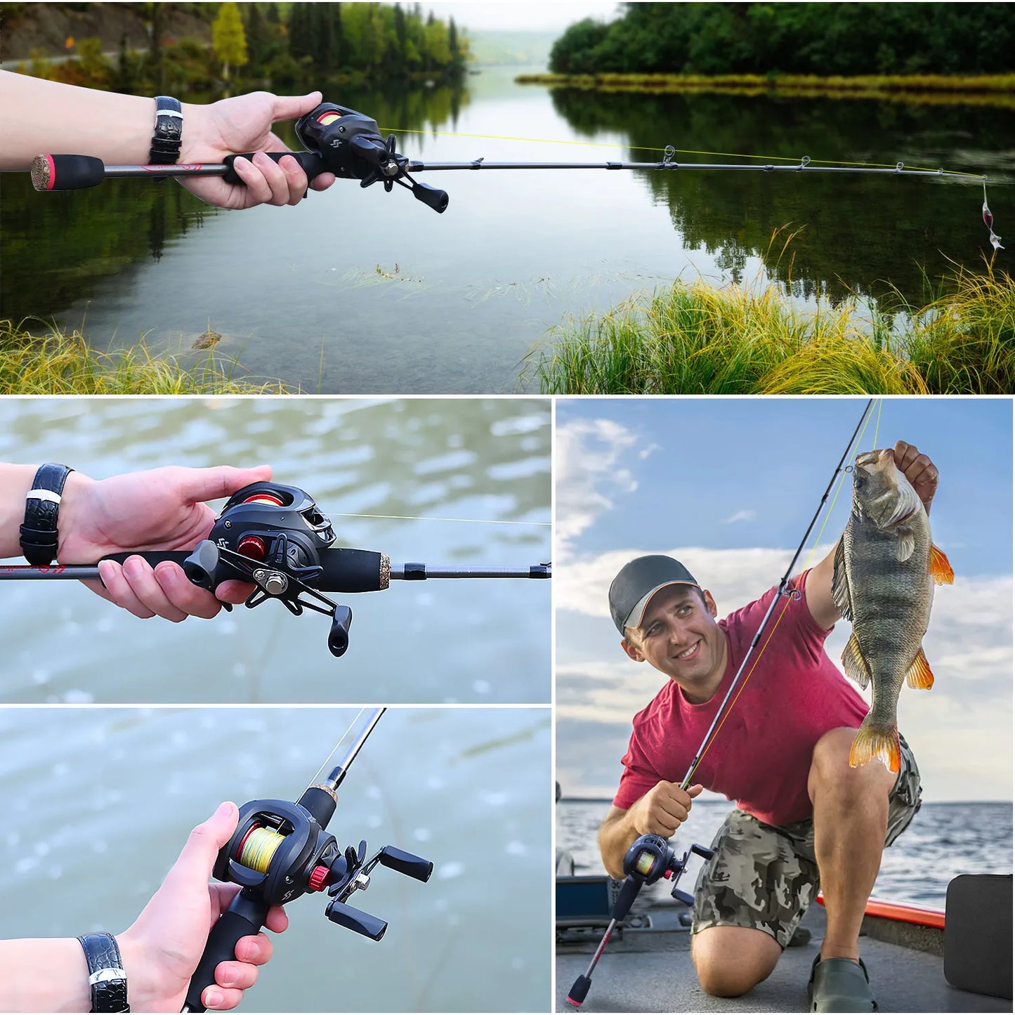 Sougayilang Baitcasting Fishing Rod and Reel Combo