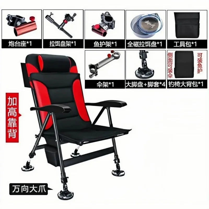 Outdoor Retractable Fishing Chair Portable Fishing
