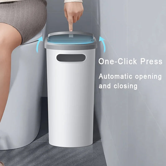 10L Bathroom Trash Can, Household Creative Gap Waste Bin,
