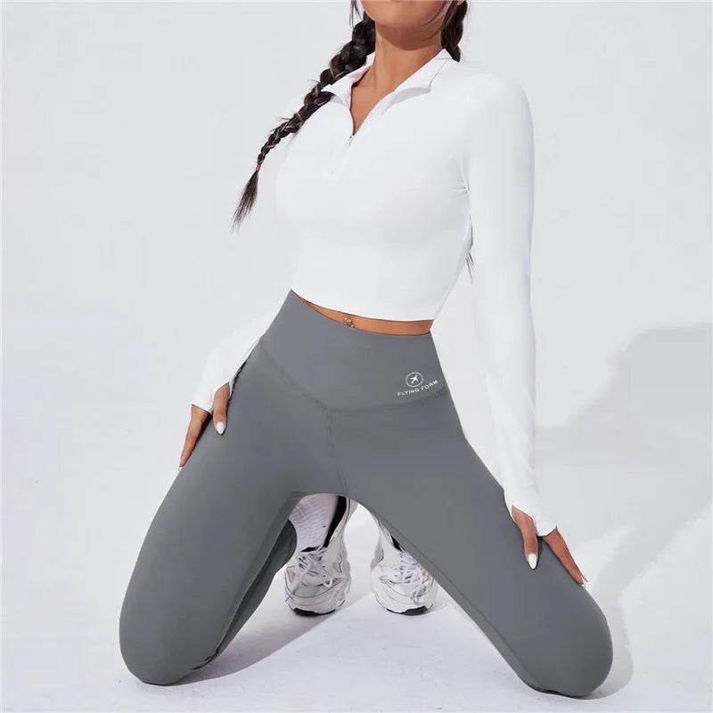 Hoge taille yoga legging, warme sportlegging