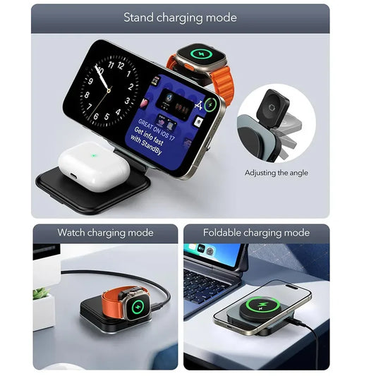 Metal 30W Magnetic Wireless Charger Pad For iPhone 15 14 13 12 Pro Max