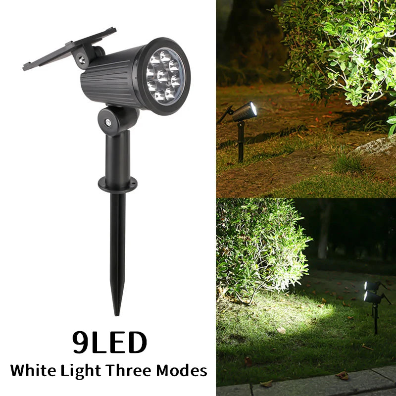 9LEDs Solar Spotlights, Outdoor Light Control,