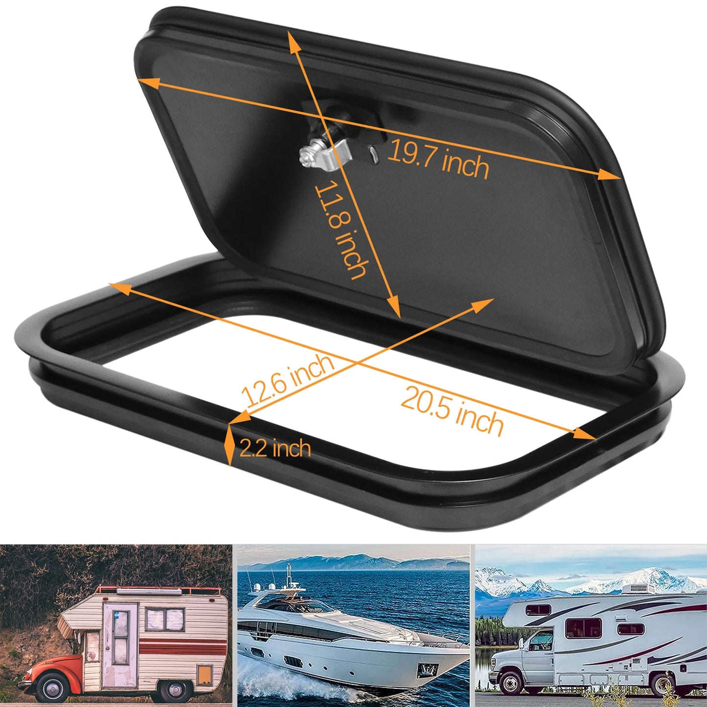 RV Cabin Access Door Luggage Door, RV Trailer Power