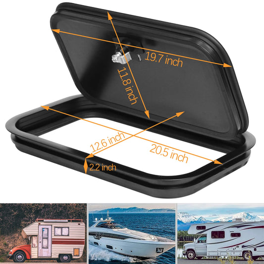 RV Cabin Access Door Luggage Door, RV Trailer Power