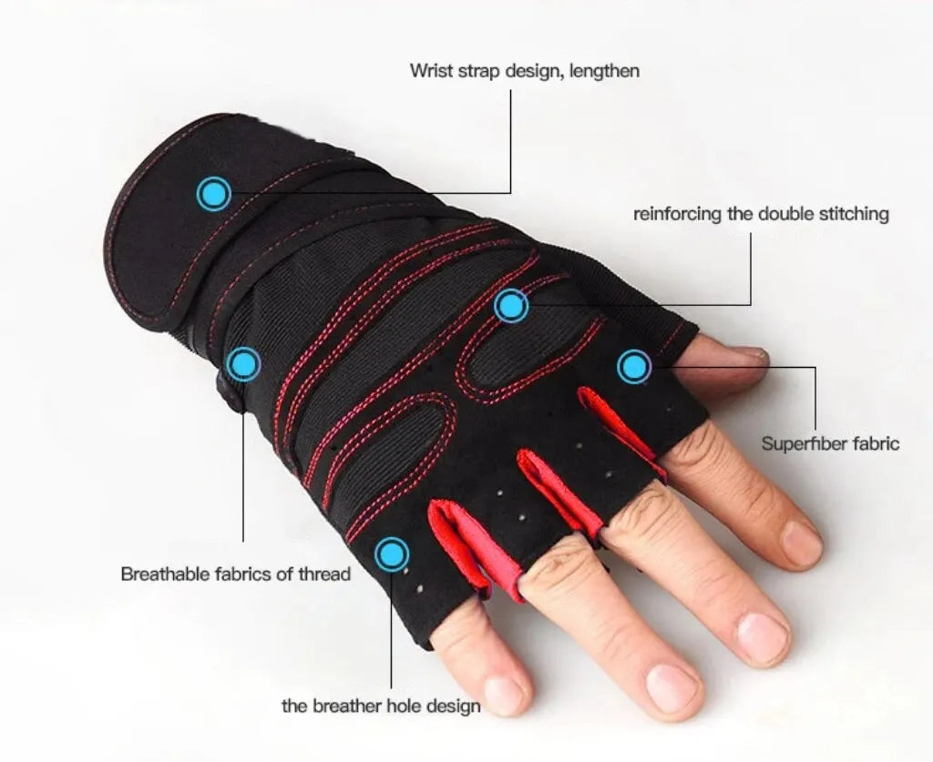 Cycling Gloves Gloves Half Finger Gloves Anti-Slip